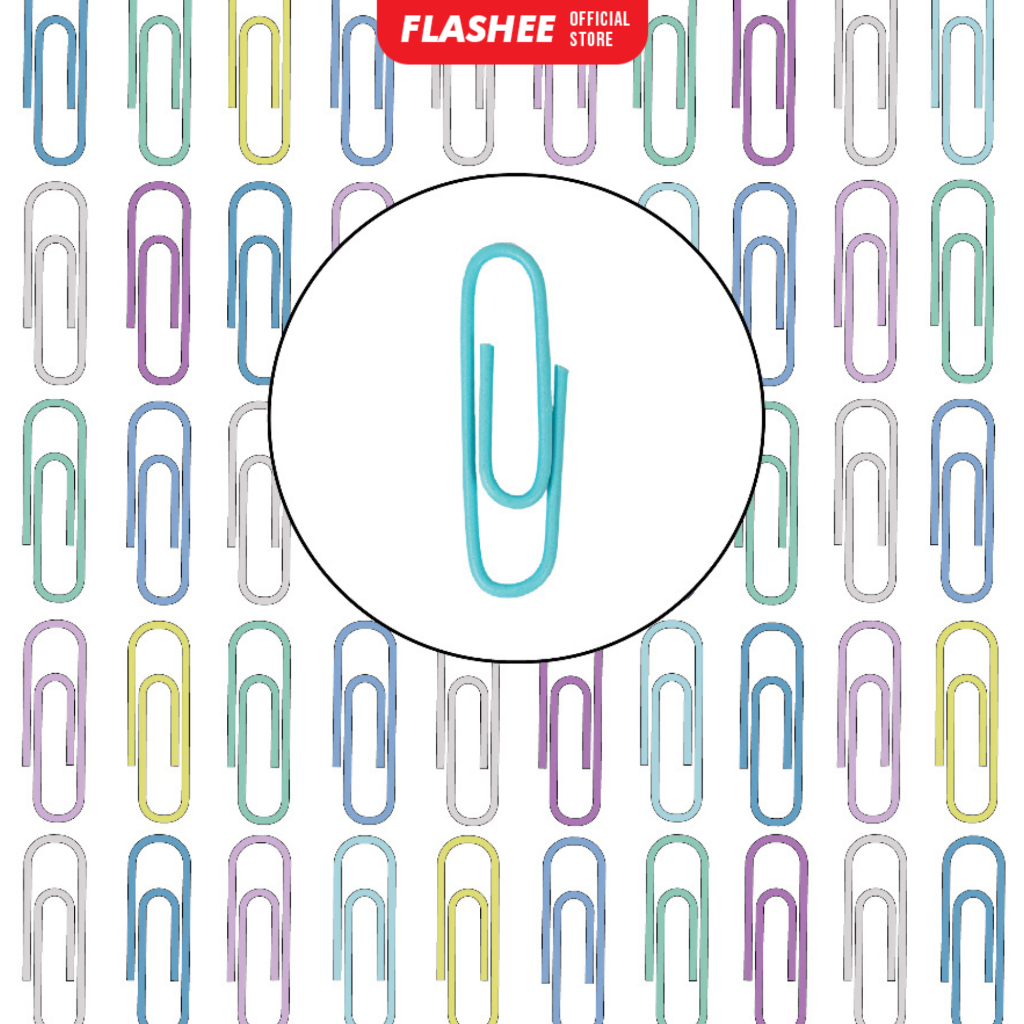 Pastel Paper Clips Metallic Flashee Paper Clips 80pcs Cute Paper Clips