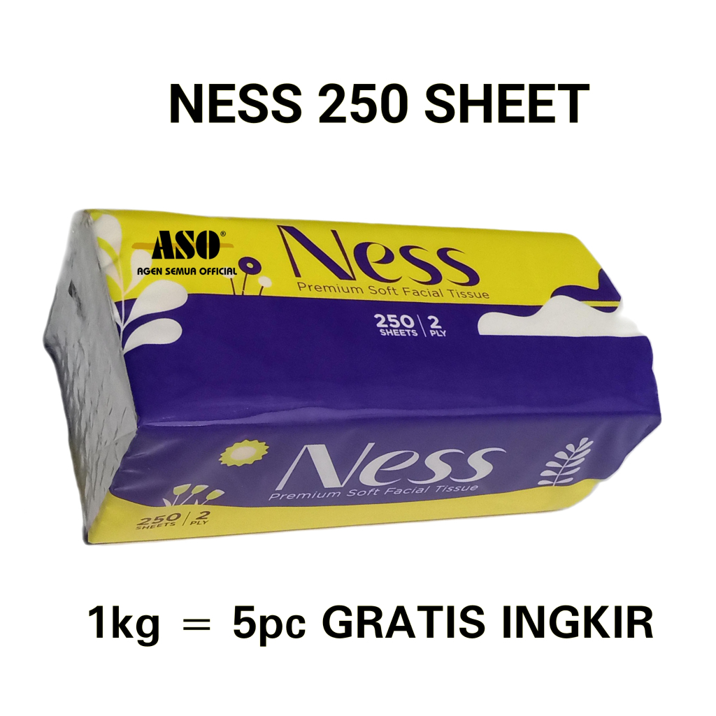 Tisu Tissue NESS 250 sheet 2ply facial Tissue PROMO !!! - Gambar 2