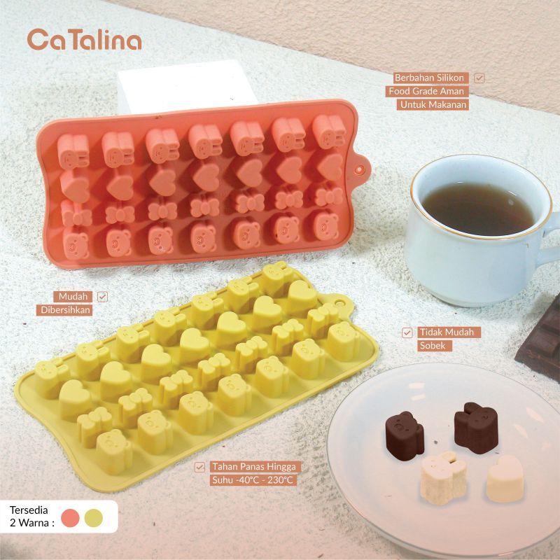 Cetakan Coklat Mold Silikon Karakter Lucu Tahan Panas - Gambar 3
