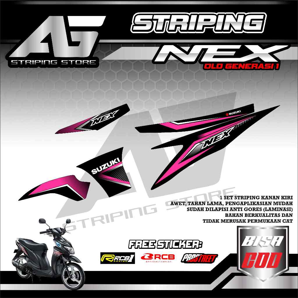 Sriping NEX GEN 1 RACING VARIATIONS - STICKER NEX GEN 1 | Shopee Singapore