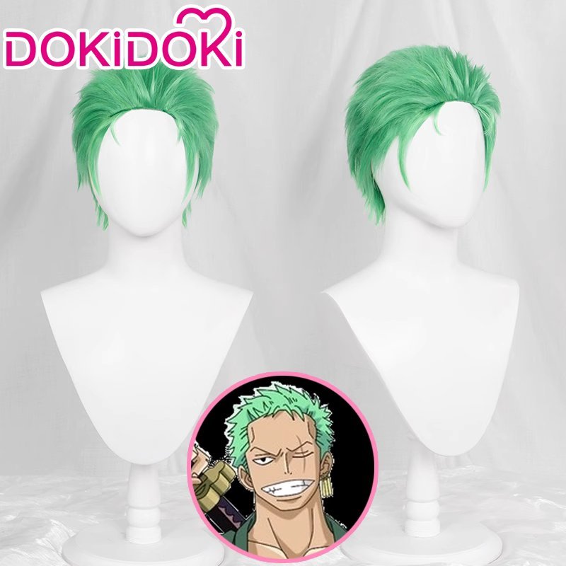 HIJAU [READY Jkt] Doki Doki - Zoro Wig - Zoro Wig - One Piece Wig ...