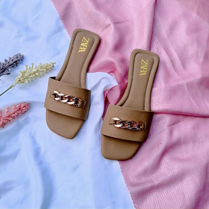 Latest zara Flat Sandals Women's Sandals, price KD 001 Shopee