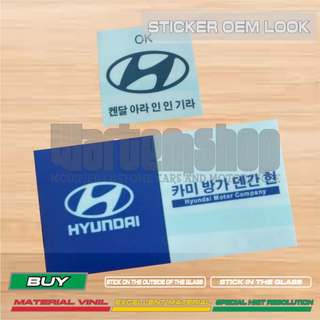 Hyundai Quality Control Sticker (Inner Sticker) | Shopee Singapore