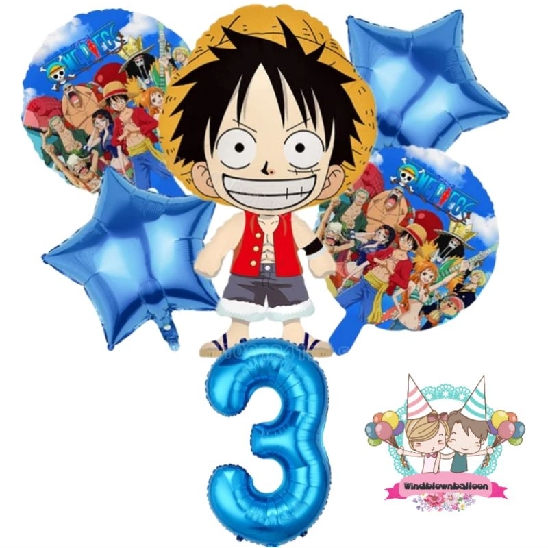 Windblown ONE PIECE LUFFY BOY BIRTHDAY Balloon/BHBD BIRTHDAY BOY MANGA ...