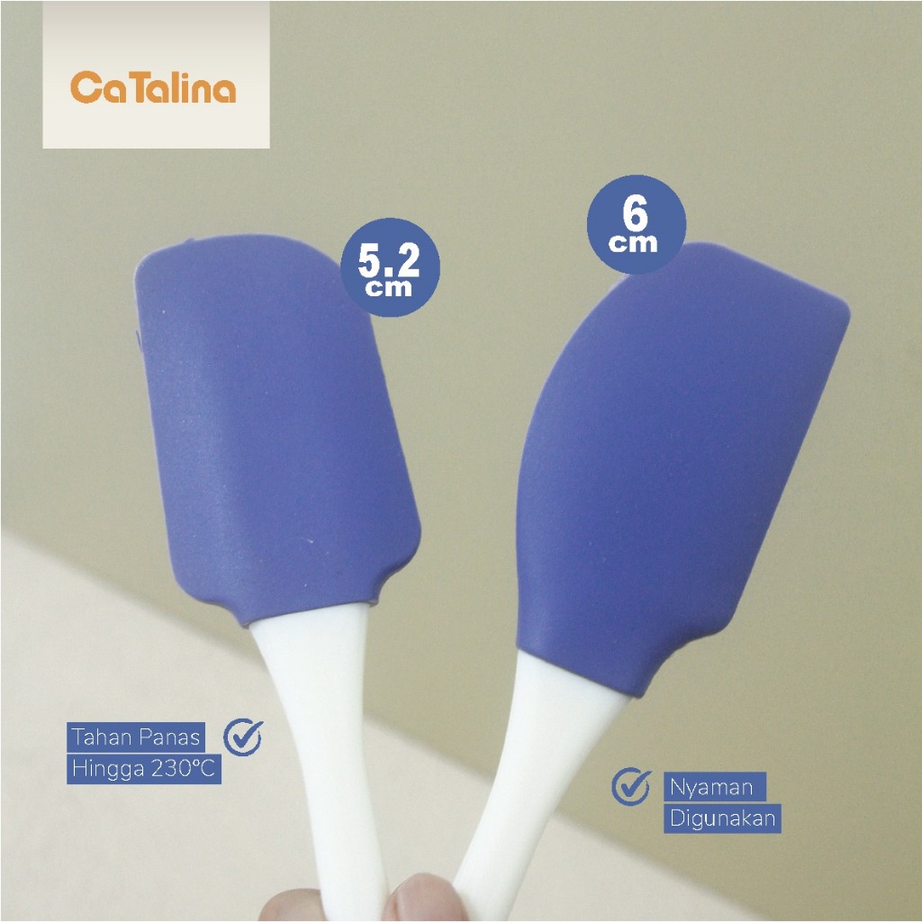 Spatula Sudip Solet Kue Silikon Tahan Panas Anti Lengket - Gambar 3