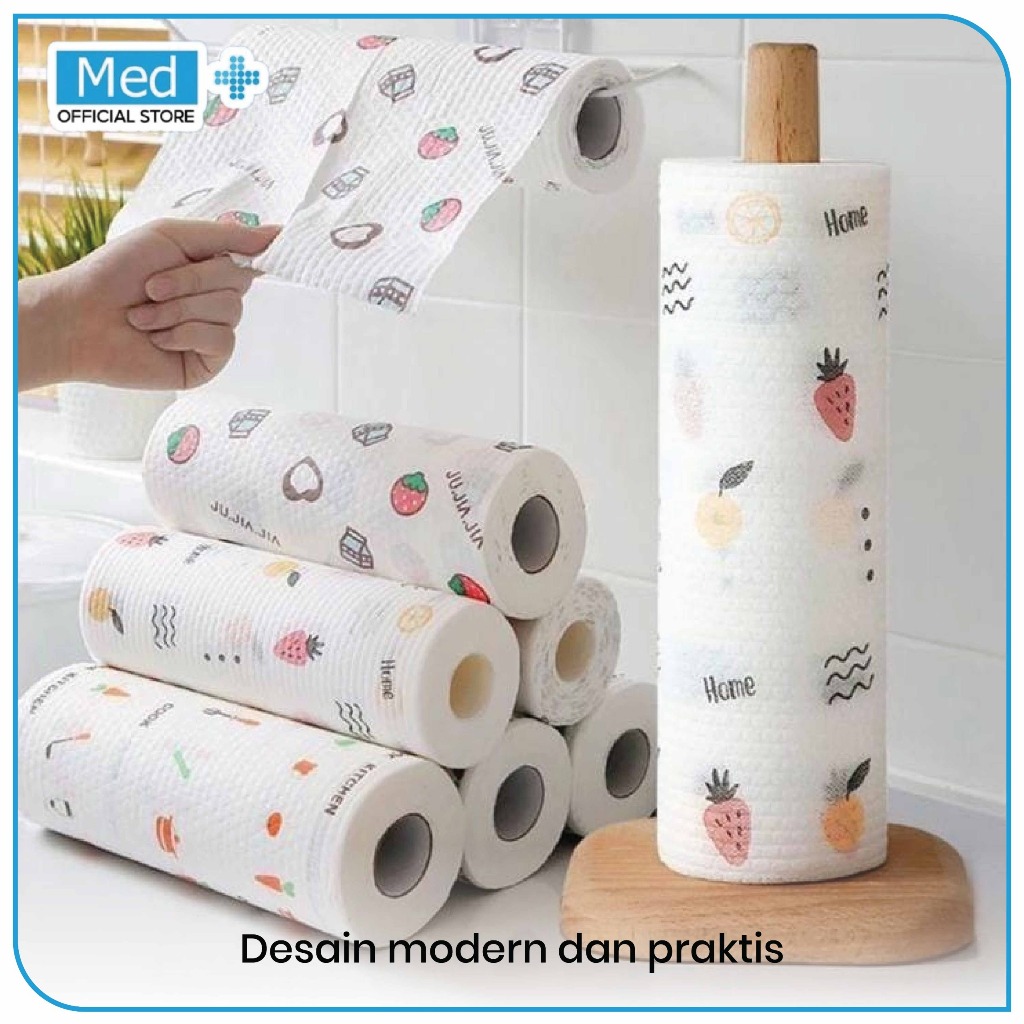 Med+ Kitchen Towel Tissue 200 lembar / Kain Lap Dapur Roll/ Kain Lap Dapur Serbaguna/ Tisu Dapur Roll Serbaguna - Gambar 2