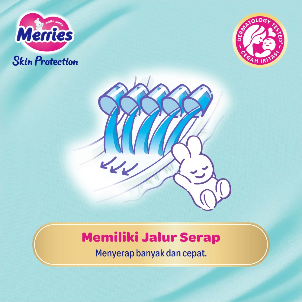 Merries Skin Protection Popok bayi Celana S 34 - Perlengkapan Bayi Dengan Ekstrak Daun Teh Alami - Gambar 3