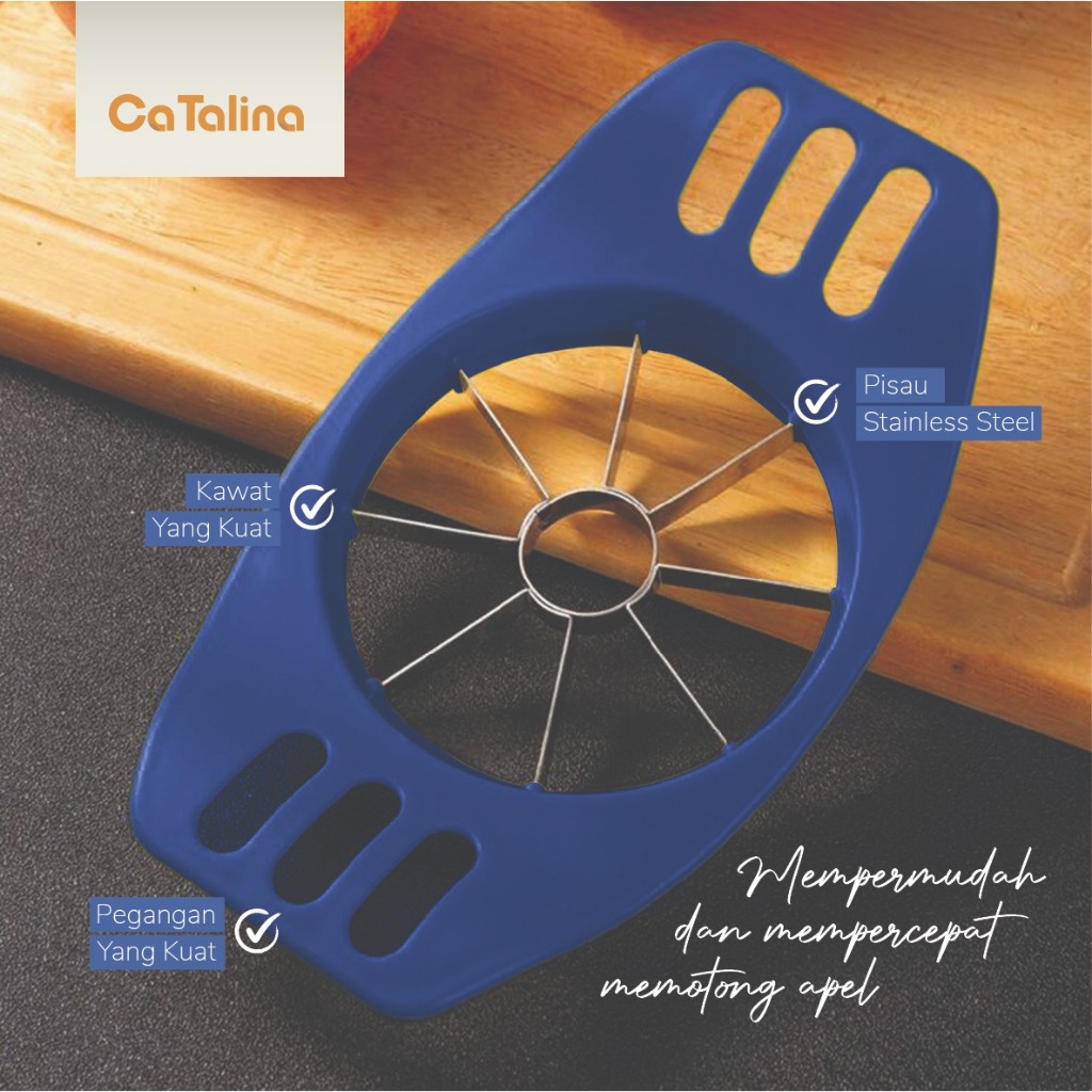 CaTalina Alat Pemotong Apel Slicer Pisau Kupas Buah Stainless - Gambar 2