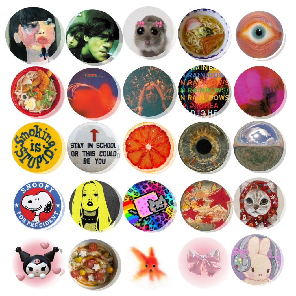 [3] Pin BUTTON 44mm - y2k/deco/Vantelvski/turnover/my bloody valentine ...