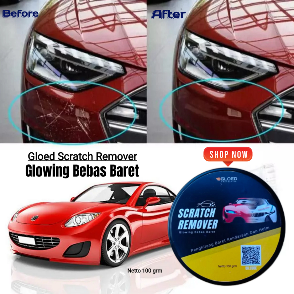 Gloed scratch remover/Penghilang Baret /Pengkilap body kendaraan/Penghilang goresan motor mobil helm - Gambar 4