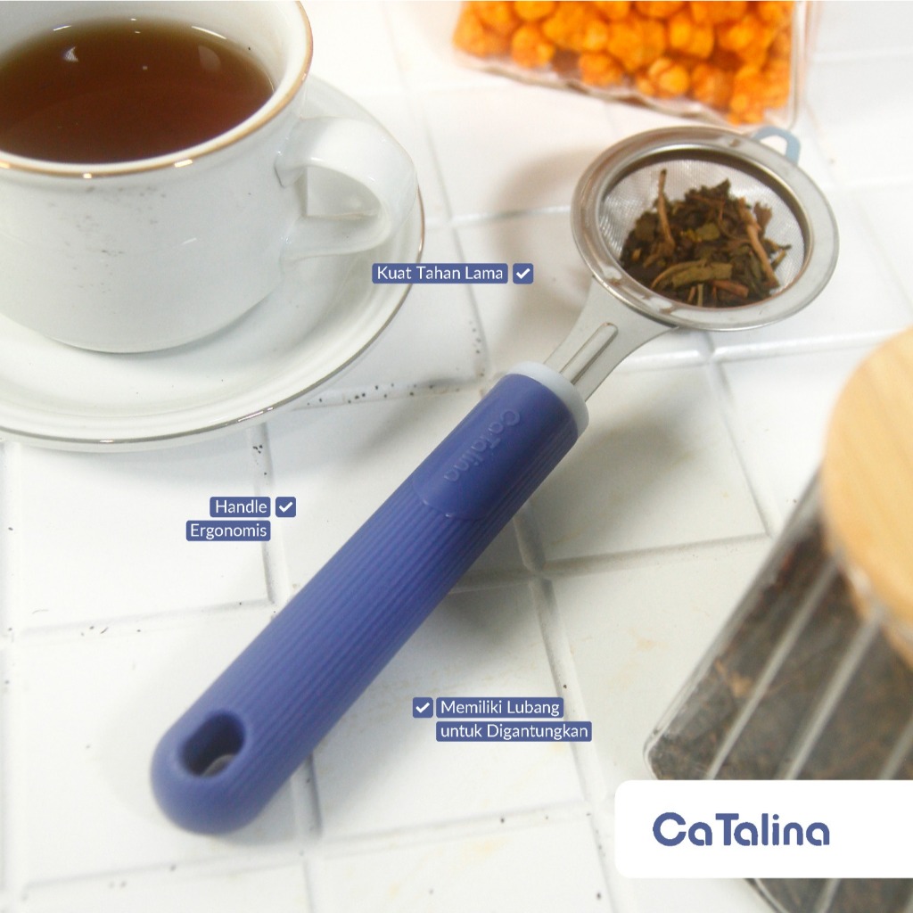 Saringan Teh Stainless Steel Tea Strainer - Gambar 4