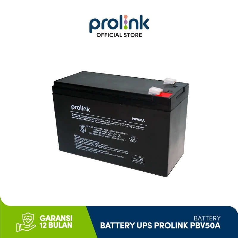Prolink Baterai UPS 12V 10AH VRLA - Hitam