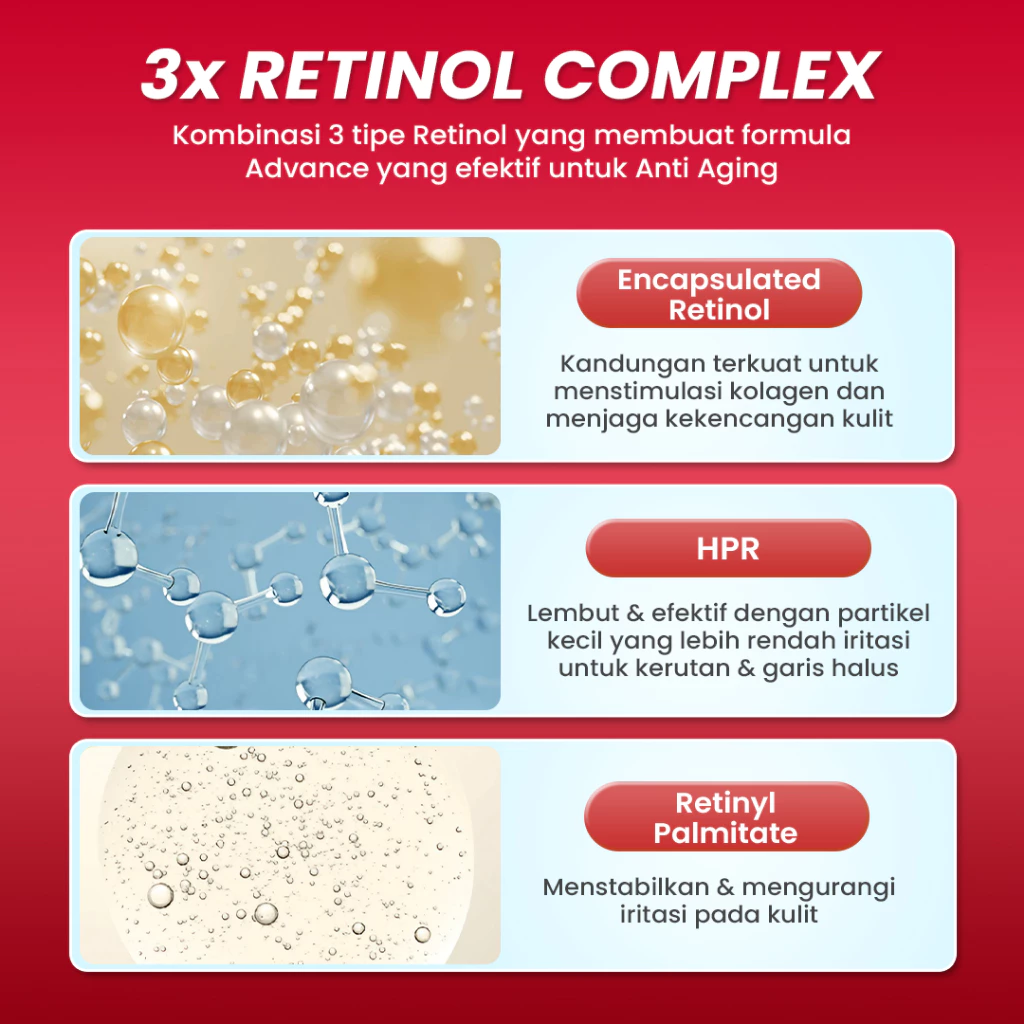 Hanasui Advance Retinol Serum - Anti Aging Serum untuk Kerutan Halus Tekstur Kulit Cerah Kenyal Encapsulated Retinol, HPR, Advance Niacinamide, 5X Ceramide - Gambar 4