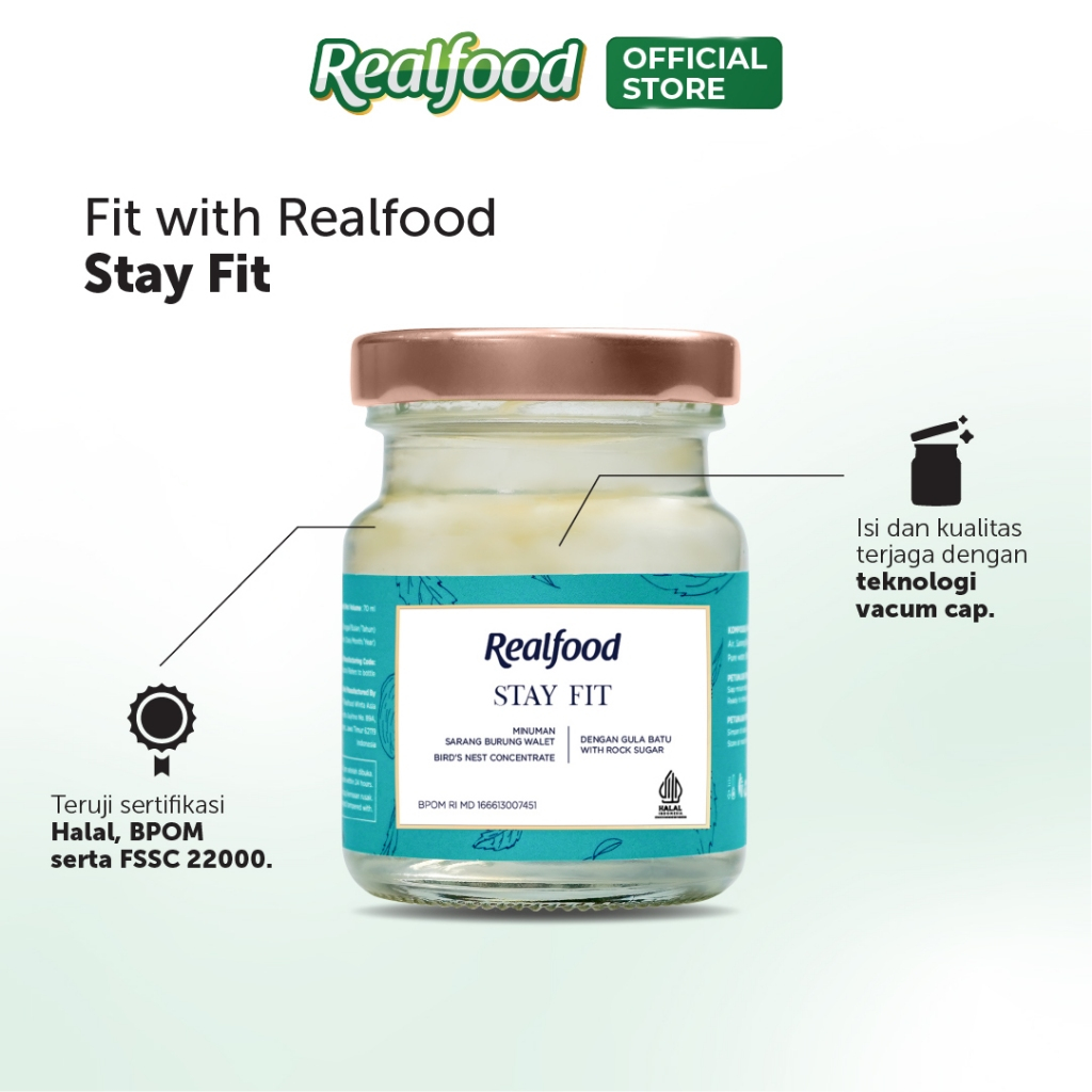 Realfood Triple Bundle Stay Fit Minuman Sarang Burung Walet, 36 Jar - Gambar 4