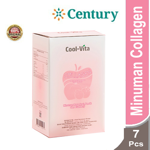 COOL VITA COLLAGEN RASA APEL, PERSIK & BLUEBERRY 315ML 7 PCS @45ML / SUPLEMEN KECANTIKAN / COLLAGEN