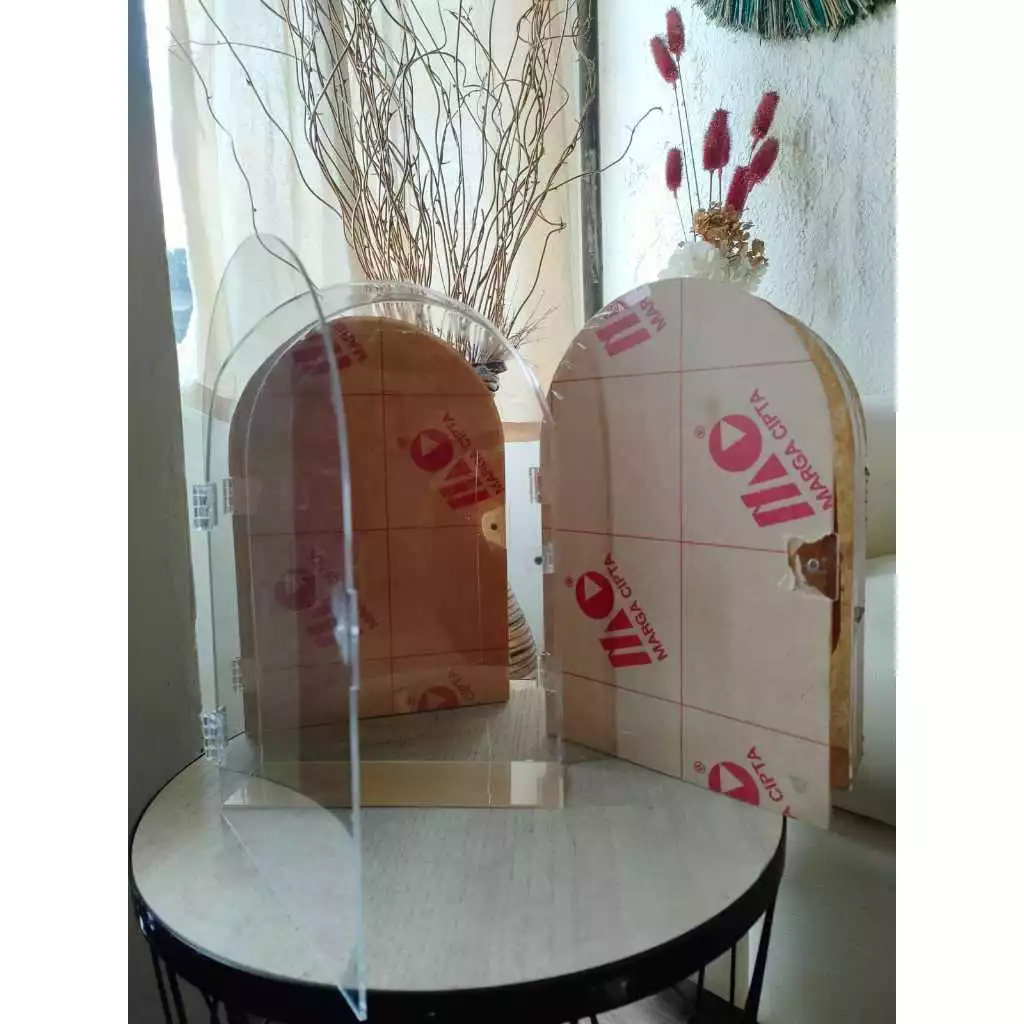 box mahar kubah 35x45 - dome Akrilik Frame Bride Mahar Hantaran Seserahan Unik