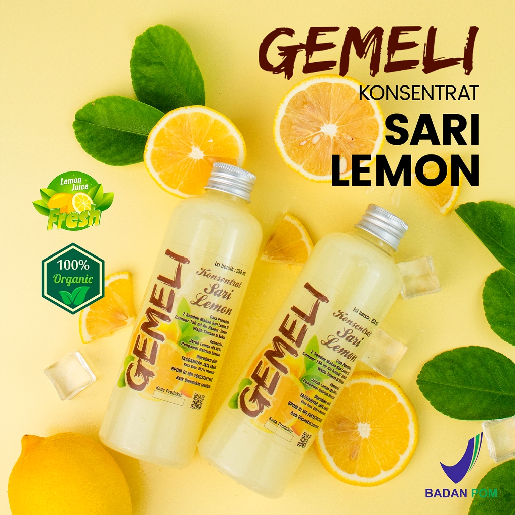 Gemeli Sari Lemon Murni California 250ml - Gambar 3