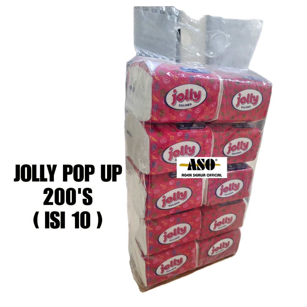 [ PAKET ISI 10 ] Tisu JOLLY POP UP 160 Sheet 2ply Tissue PROMO !!! - Gambar 2