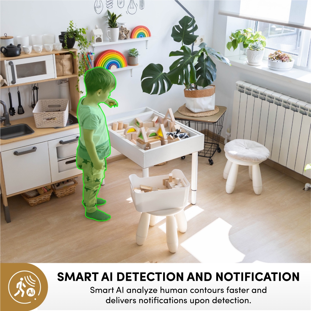 Prolink 3MP 2K IP Cam CCTV WiFi Full HD AI Pendeteksi Manusia PTZ Control Pan 360 Wide Angle 110 Baby Monitor 2 Way Audio Support ONVIF - Gambar 2