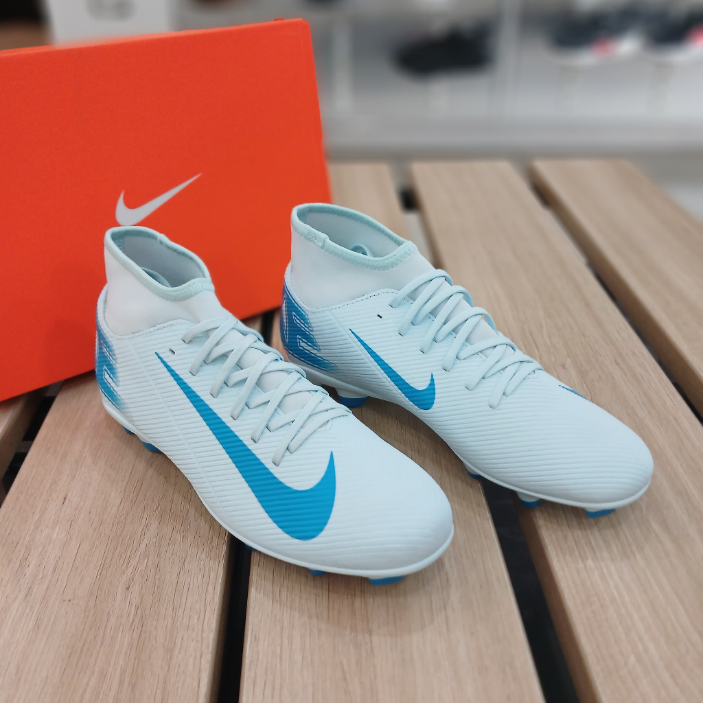 Football Shoes NIKE Mercurial Superfly 10 Club MG High Top Glacier Blue Blue Orbit FQ8314 400 Original Shopee Singapore