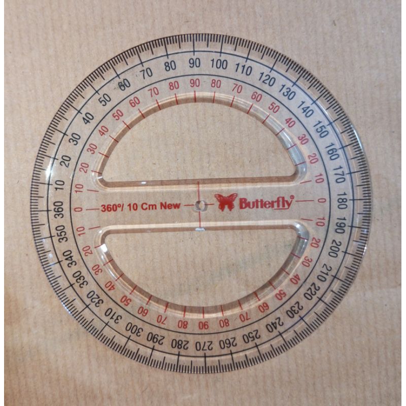 Butterfly Protractor 360 /10 CM (2 holes) | Shopee Singapore