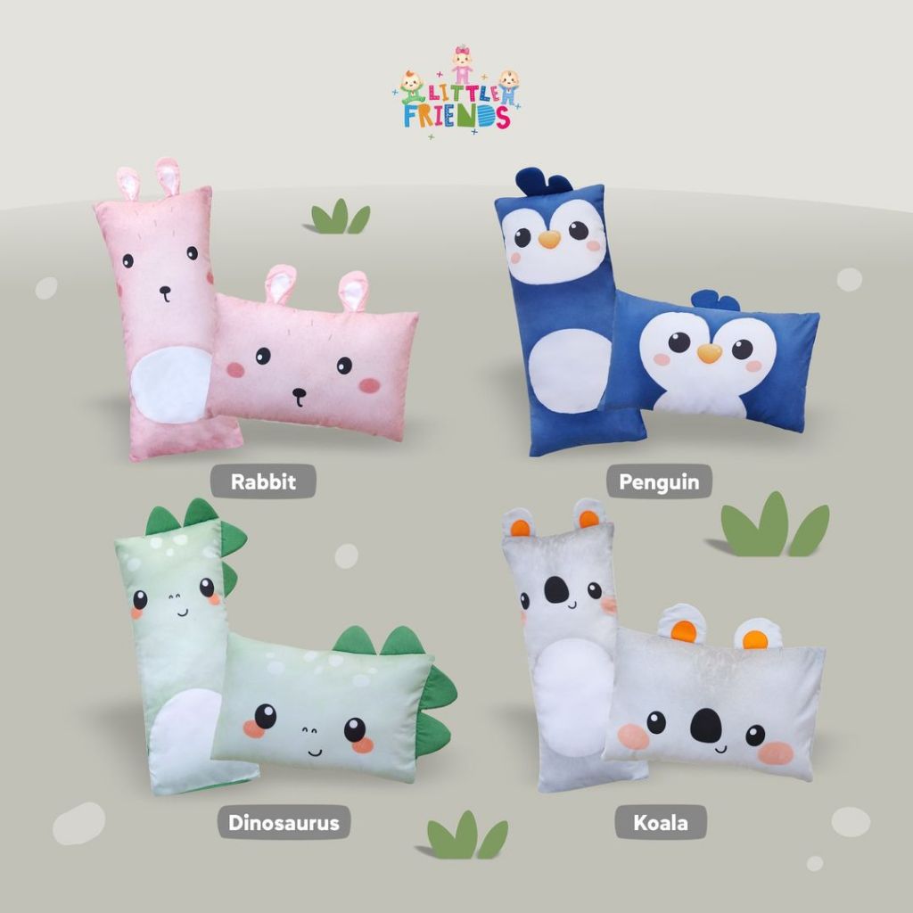 Little Friends Bed Time Buddy Bolster Animal Character Shopee Singapore