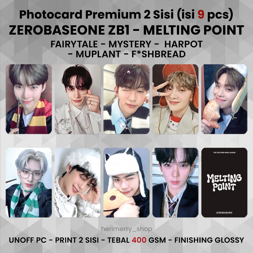 CONTENTS 9 PCS) ZEROBASEONE ZB1 MELTING POINT Photocard - Premium