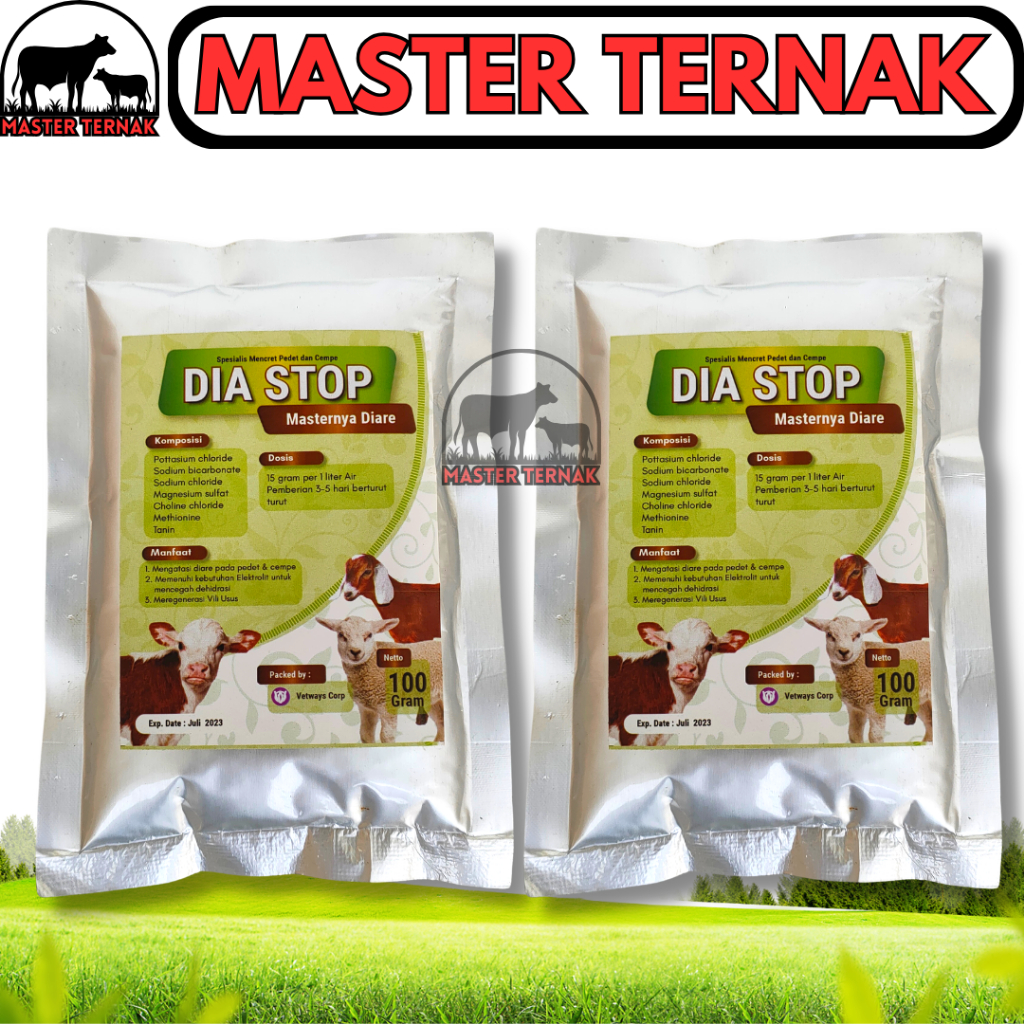 Dia STOP 100 gr Diarrhea Medicine Catches Cattle, Goats, Sheep, Goats And Pedet Master