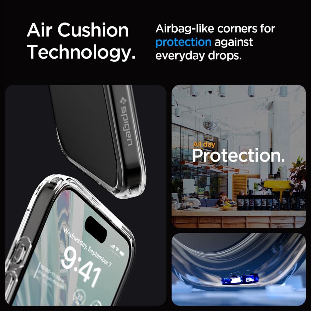 SPIGEN Case iPhone 15 Pro Max Plus Ultra Hybrid MagFit Magsafe Clear Matte Slim Anti-Crack Shock Casing - Gambar 2