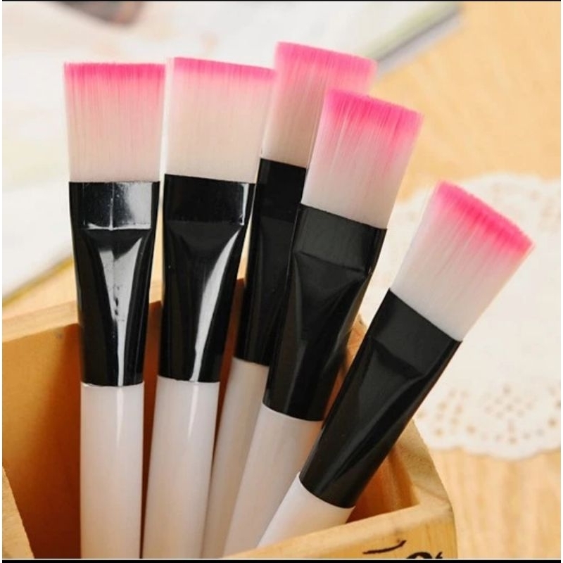 1PCS Kuas Masker Wajah Bulu Lembut Peralatan Make Up Wanita Mask Brush Spatula Gagang Warna Putih A127 - Gambar 4