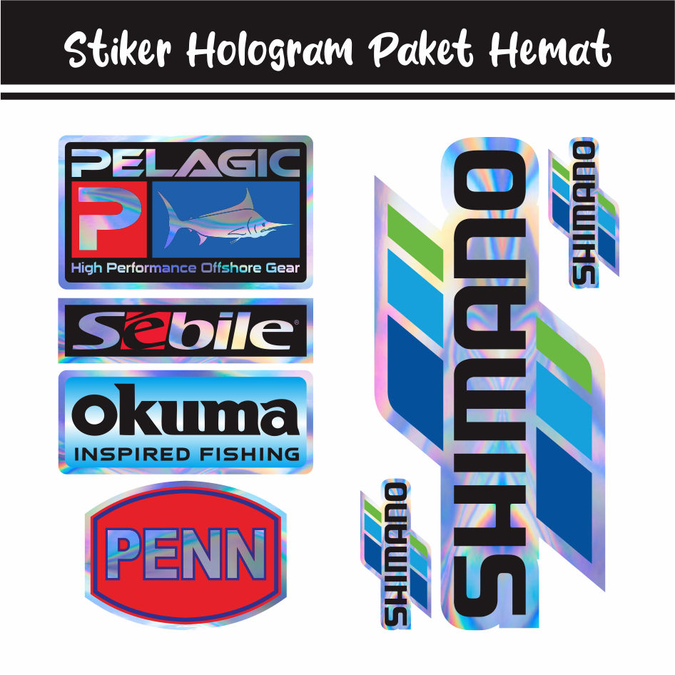 Hologram Fishing Mania Cutting Sticker Hologram Cutting Brand Fishing ...