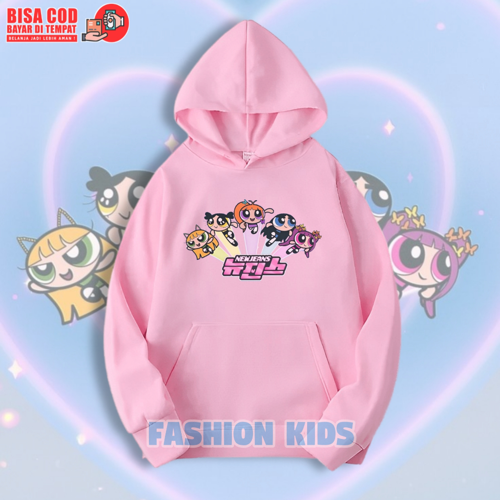 Pink powerpuff shop girl hoodie