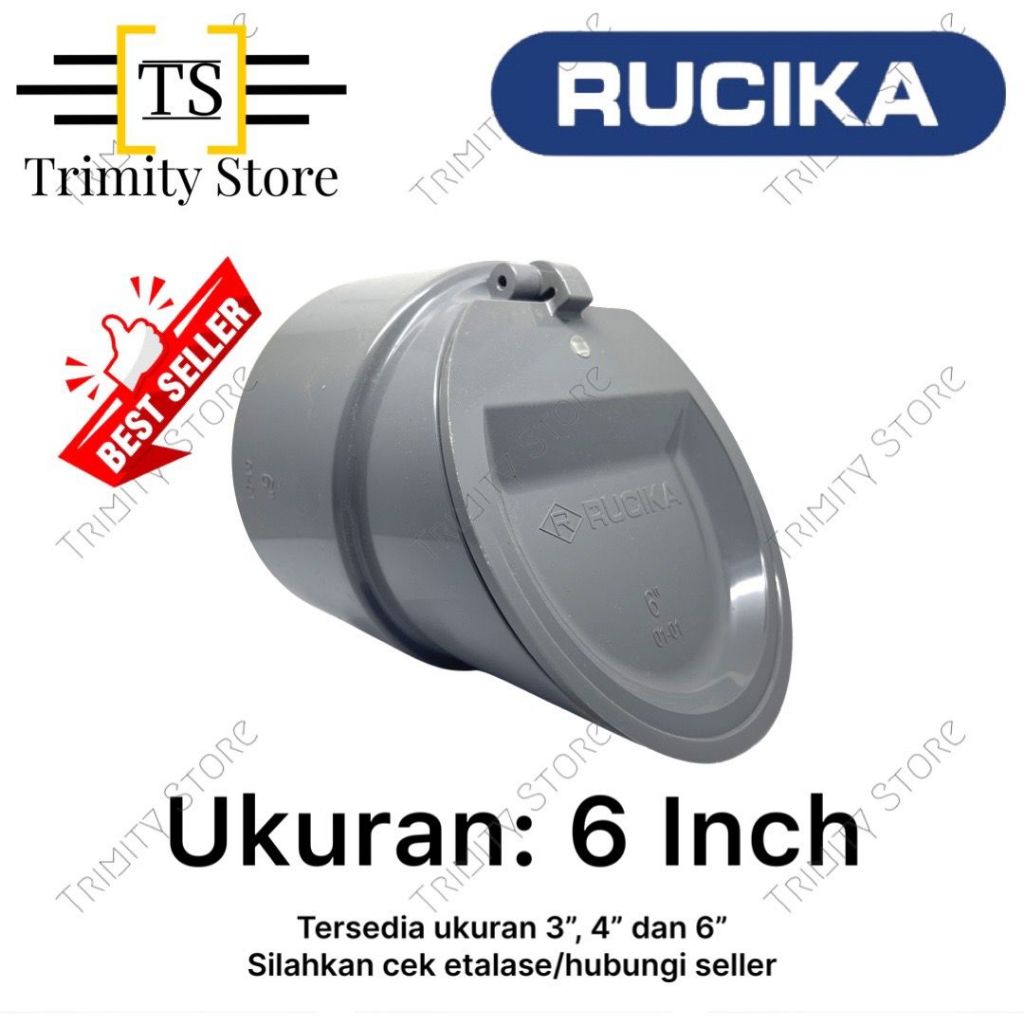 Backflow/back Flow Valve PVC/Drain Cover/Pipe Size 6" inch PVC Rucika