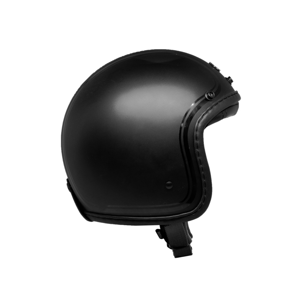 Trooper Custom - Smokey Openface Helmet Black Edition Series - Gambar 3
