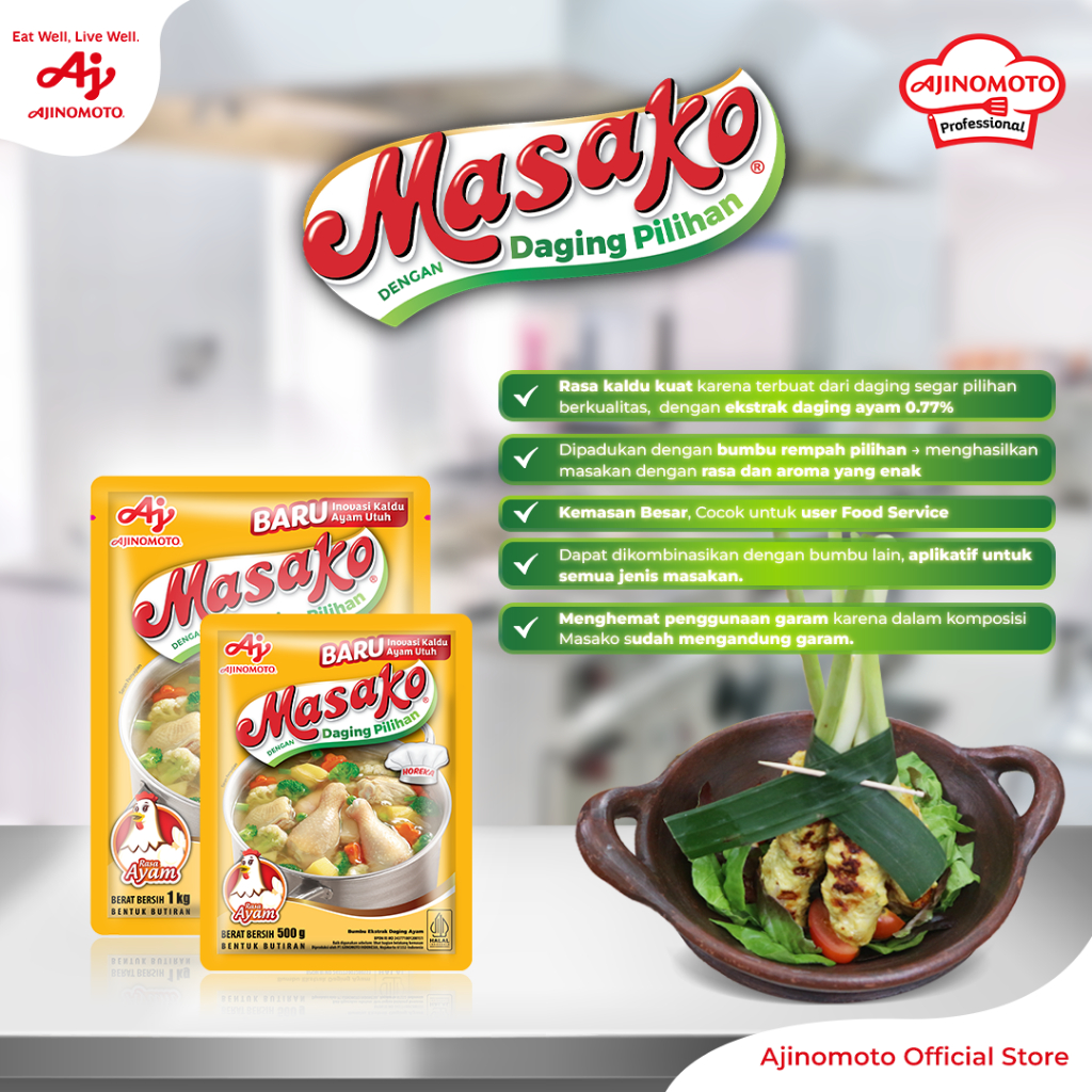 MasakoÂ® Bumbu Kaldu Ayam 1KG Rasa Kuat Lezat - Gambar 3