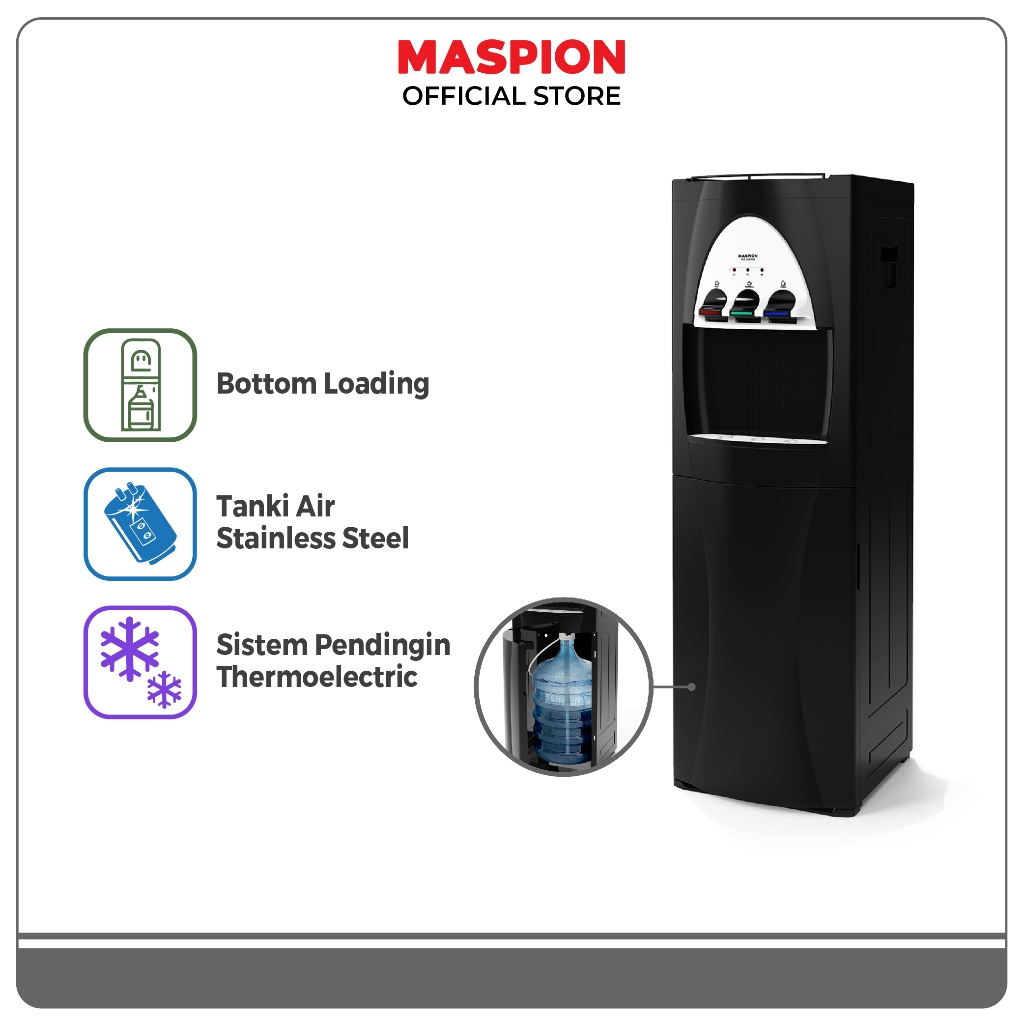 Maspion Standing Dispenser Normal Hot and Cold MD 108 PAS Thermoelectric