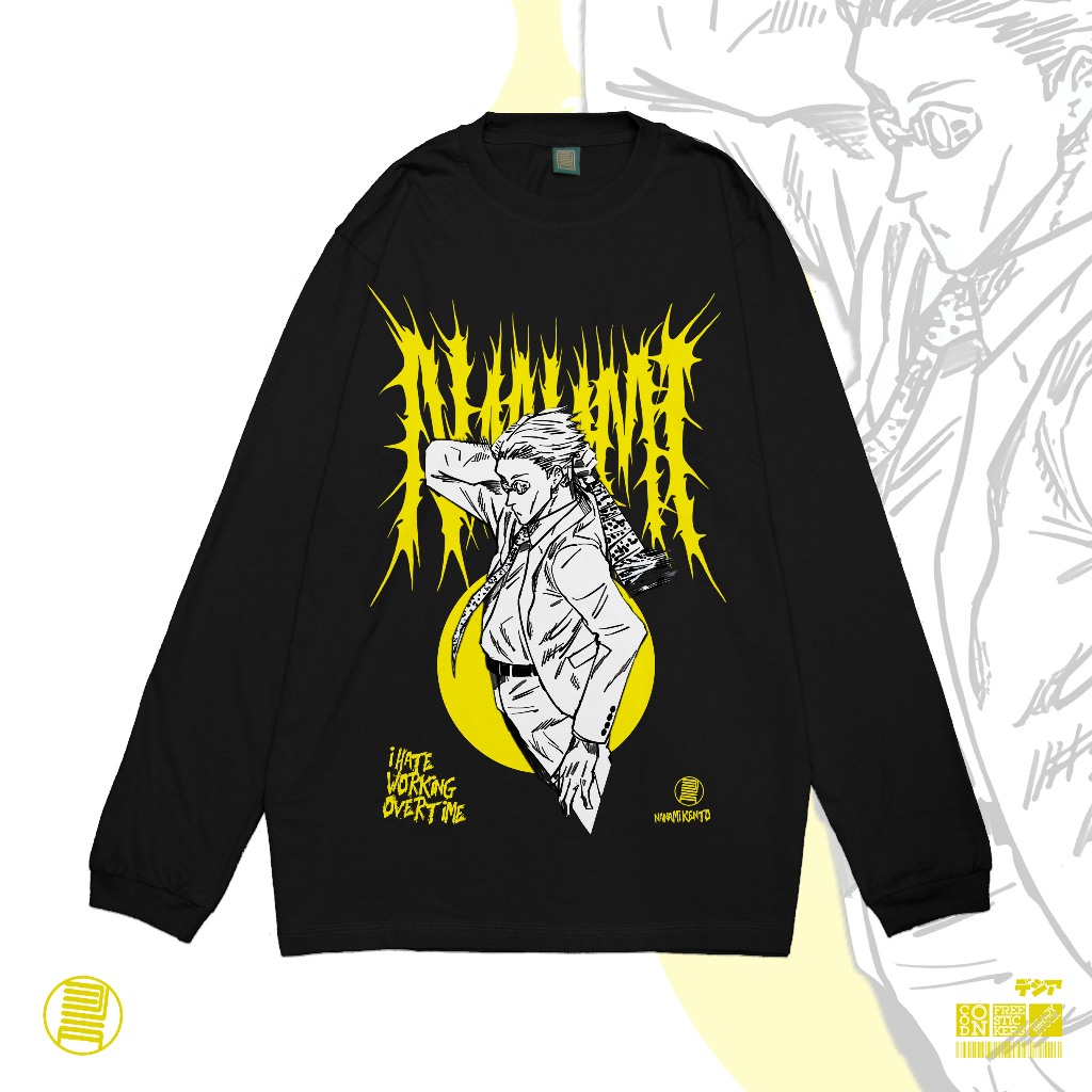 Longsleeve T-Shirt Nanami Kento Jujutsu Kaisen Overtime Gojo Itadori ...