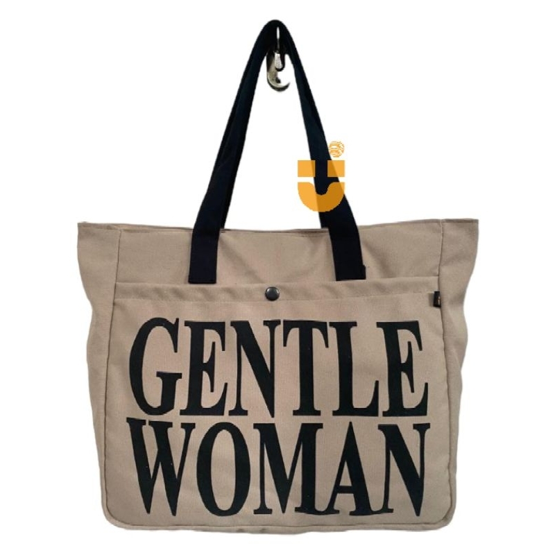 [Uci Store] Gentle Woman Bigsize College Tote Bag 100 Premium Canvas