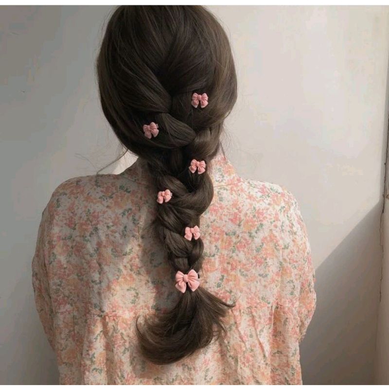1PCS Jepit Rambut Hair Clip Karakter Motif Lucu Bentuk Mawar Love Pita Aksesoris Jepitan Hair Gaya Korea Pin A219 - Gambar 4