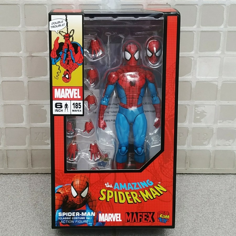 Medicom MAFEX 185 SPIDER-MAN CLASSIC COMIC COSTUME SPIDERMAN VERSION ...