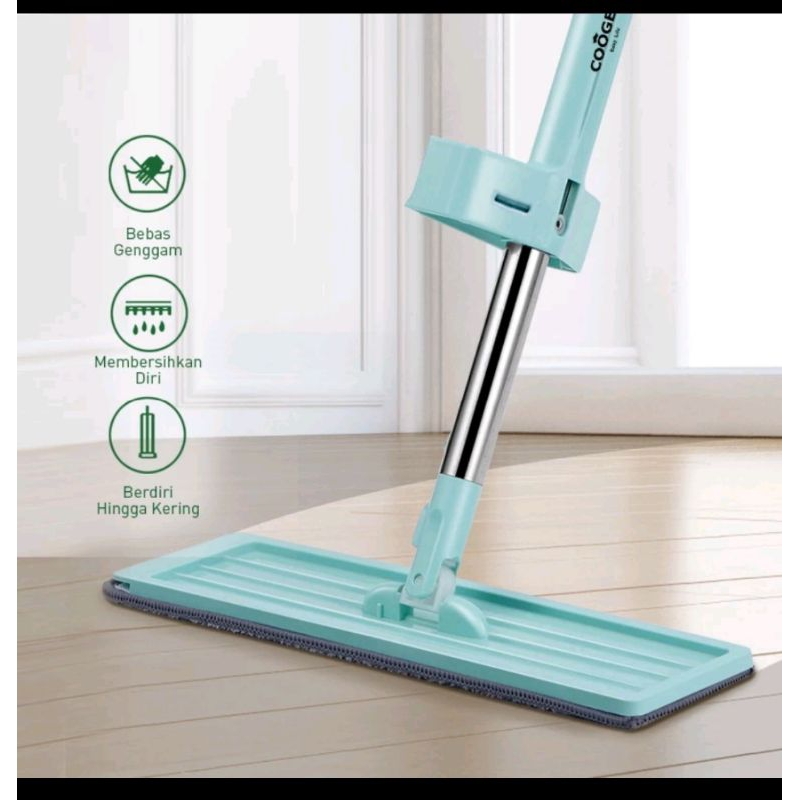 HIJAU Cooger Green Mop Viral Super Floor Mop With Automatic Squeeze Tool Ultra Green Viral