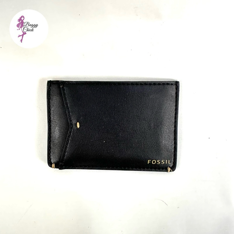 Fossil Joshua Cardcase Front Pocket Wallet Black Shopee Singapore