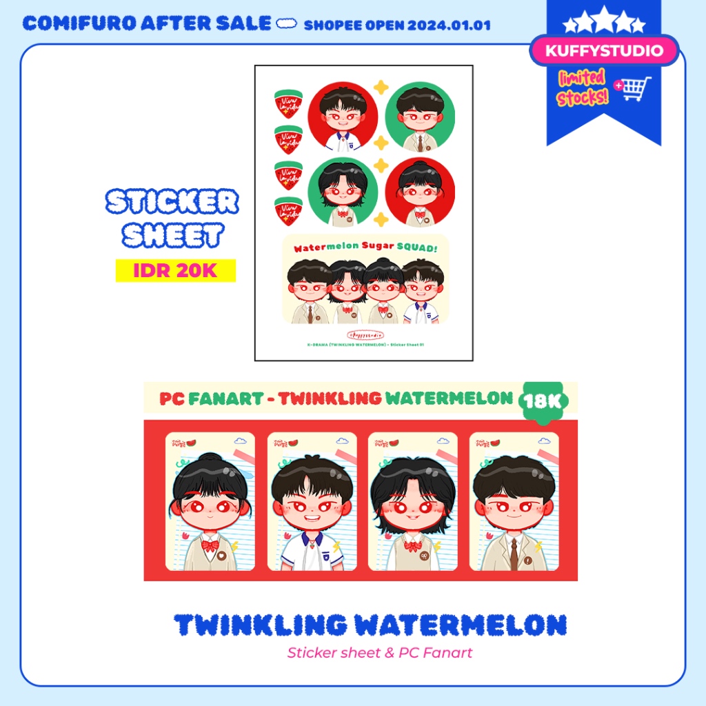 [KDrama] Twinkling Watermelon Sugar Squad Sticker Sheet & Fanart