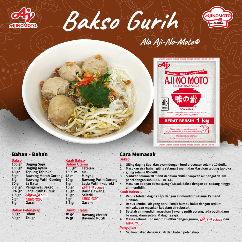 AJI-NO-MOTOÂ® Penyedap Rasa MSG Ajinomoto 1KG (1pc) - Menambah Rasa Umami Dan Membantu Mengurangi Garam Untuk Tetap Lezat - Gambar 4