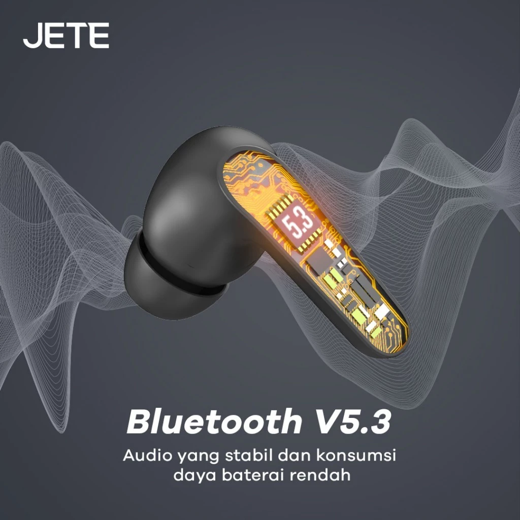 JETE TWS TX1 Active Noice Canceling IPX5 With ENC 4 Mic - Garansi 2 Thn (RTL) - Gambar 4