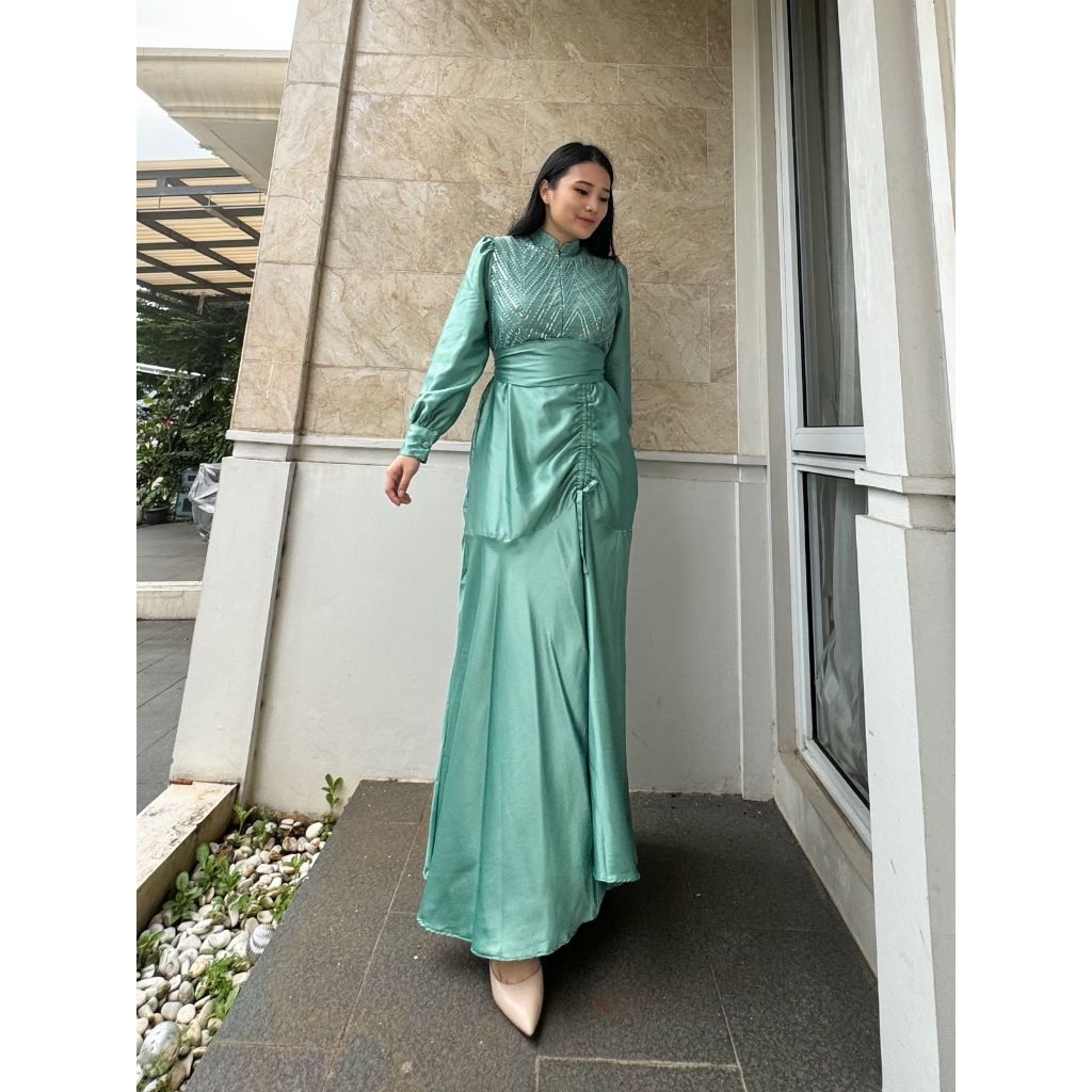 Maxi Bead Dress 2024 hari raya Dress Party Dress Muslim Fashion 825 Shopee Singapore