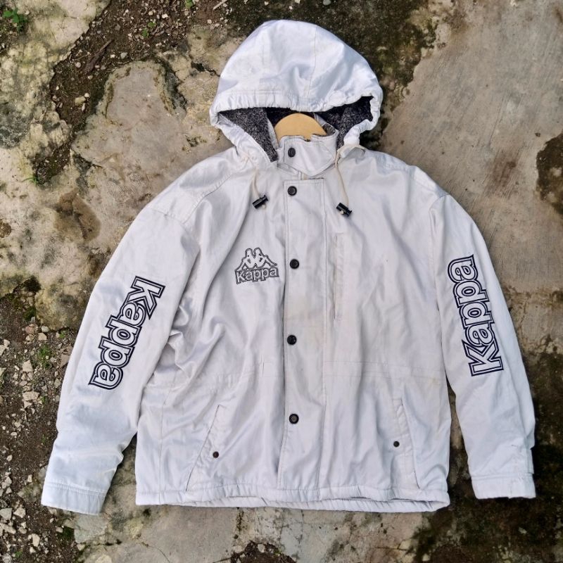 White 2025 kappa windbreaker