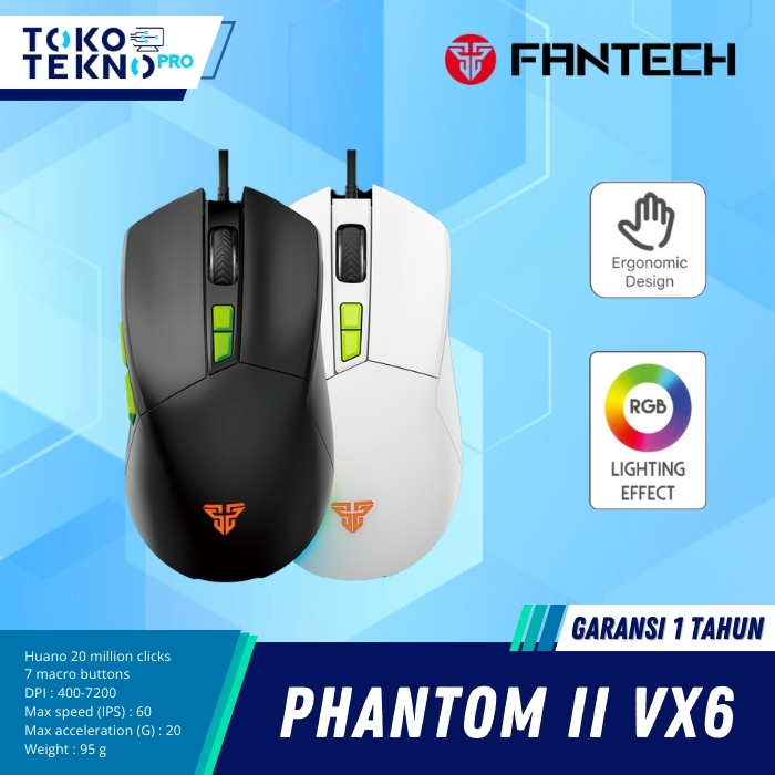 Fantech VX6 / VX-6 Phantom II Gaming Wired Macro RGB