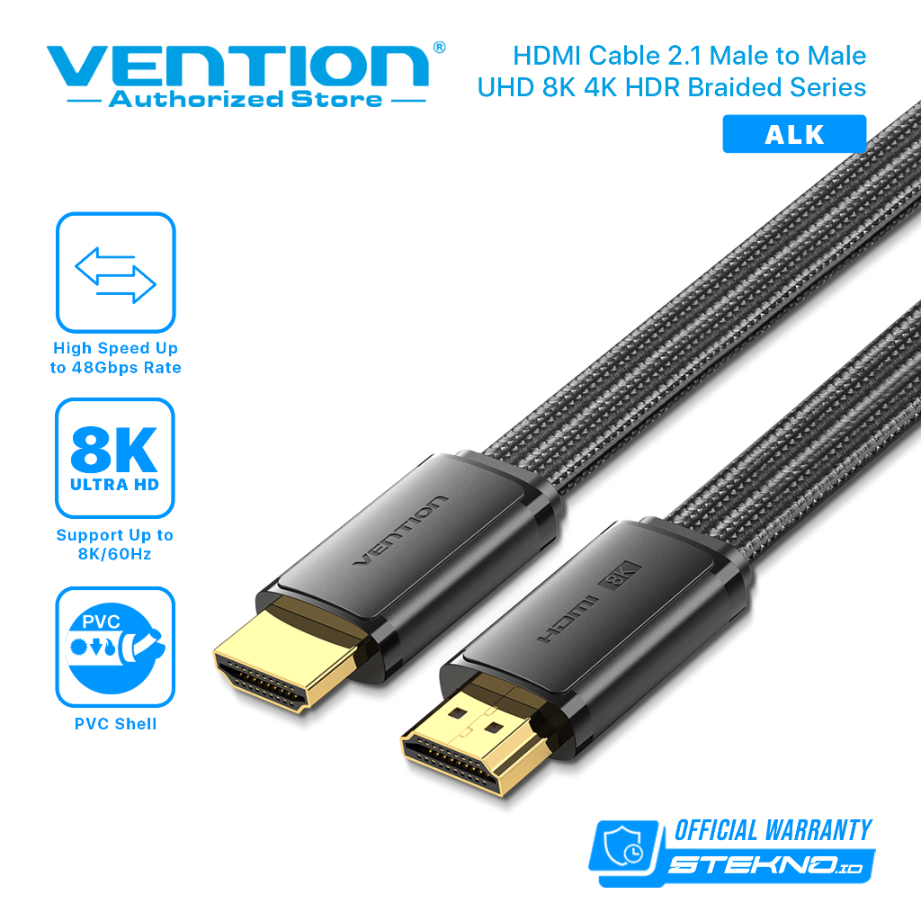 Vention Kabel HDMI 2.1 Male to Male Ultra HD 8K 4K HDR Braided Series