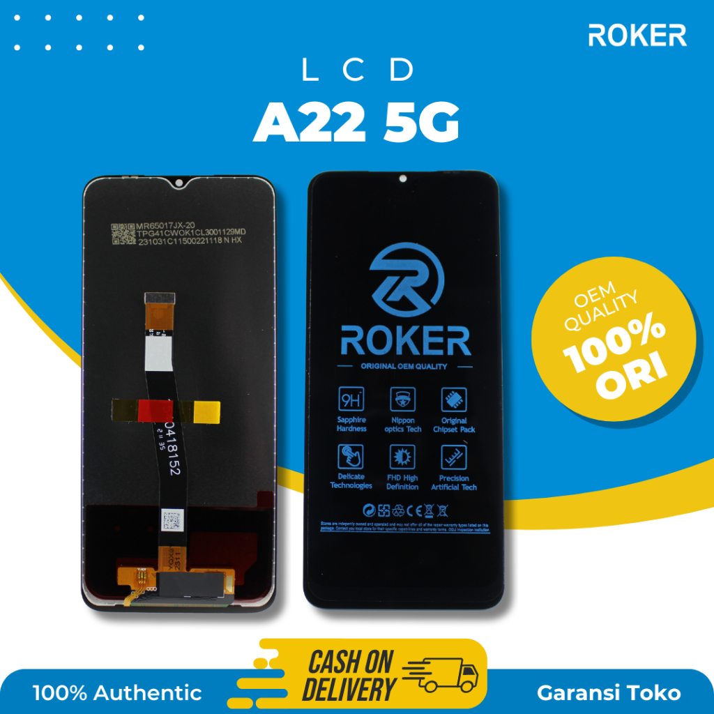 ROKER LCD TOUCHSCREEN SAMSUNG A22 5G / A226 LCD TS FULLSET ORIGINAL BY ROKER